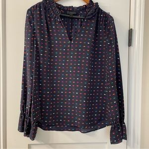 J.Crew Silk Lip Top